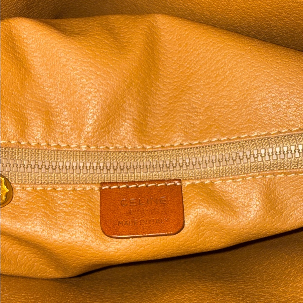 Celine Beige Monogram Canvas & Tan Leather Tote - Picture 8 of 16